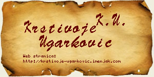 Krstivoje Ugarković vizit kartica